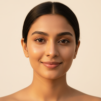 Woman with clear glowing skin – anti-acne result lifestyle
