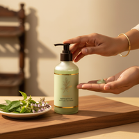 Neem & Tulsi Anti-Acne Face Wash green pump bottle – product shot