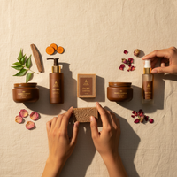 Vedamantra full product line flat lay – bundle shot 1