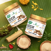 Two Chandan Sandalwood Face Mask jars – bundle shot