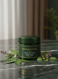 Vedamantra Neem & Tulsi Hair Mask — Branded Product Photo