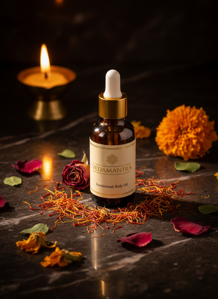 Kumkumadi Body Oil — Deep Nourishment, Stretch Marks & Dry Skin