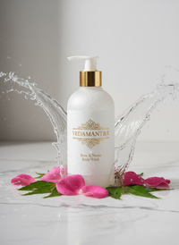 Vedamantra Rose & Neem Body Wash — Branded Product Photo