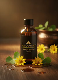 Vedamantra Bhringraj & Brahmi Hair Oil — Branded Product Photo