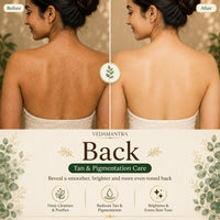Vedamantra Turmeric Wax — Back Before After