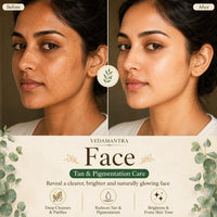 Vedamantra Turmeric Wax — Face Before After